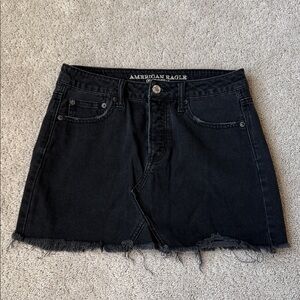 American Eagle Black Denim Skirt | Size 4